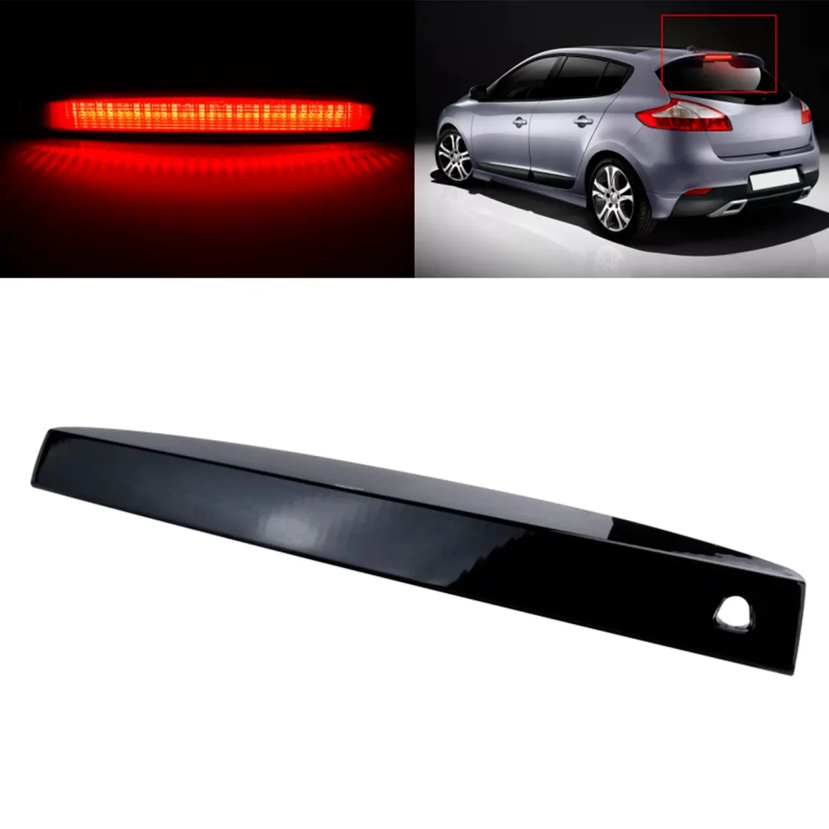 Black Lens LED Rear Third Brake Stop Light For Renault Megane MK II Estate 2003-2008 - Bild 5