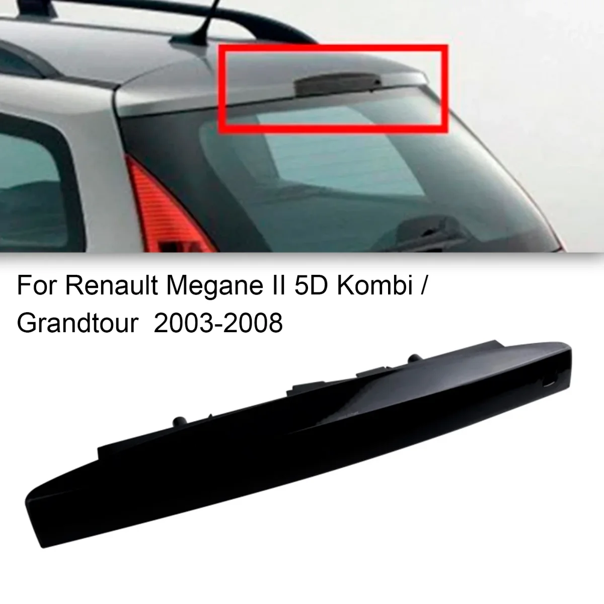 Black Lens LED Rear Third Brake Stop Light For Renault Megane MK II Estate 2003-2008