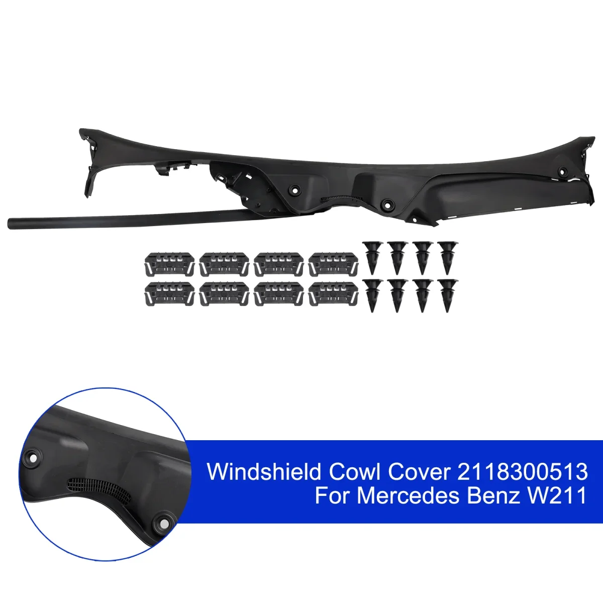 Windshield Cowl Cover 2118300513 For Mercedes Benz E class W211 - Bild 4