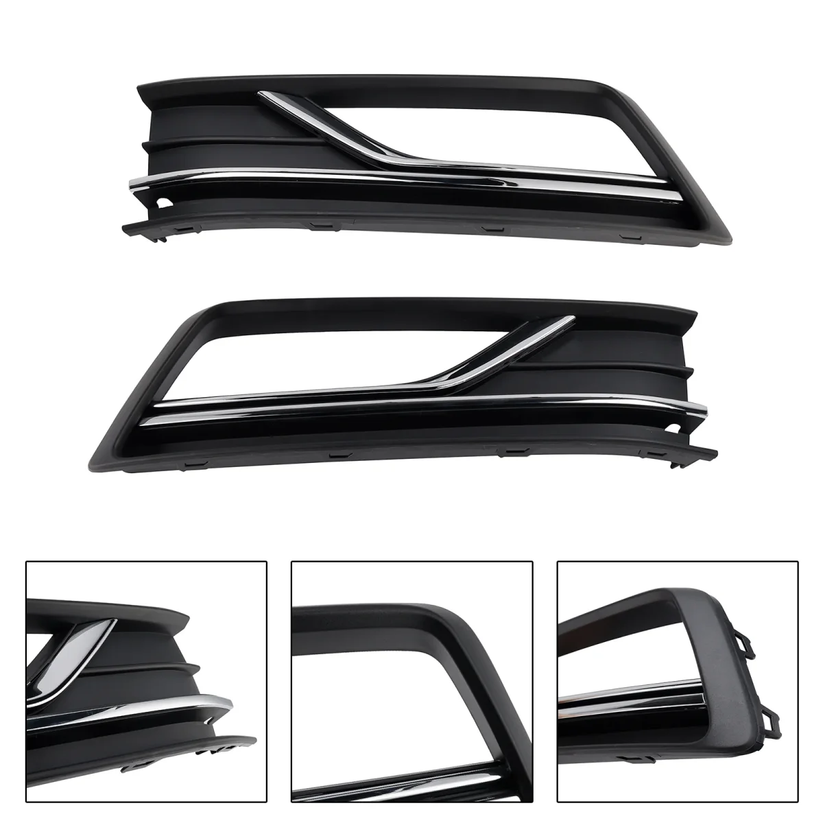 2PCS Fog Light Lamp Grille Cover Fit VW Passat B8 NMS (USA Car) 2016-2018