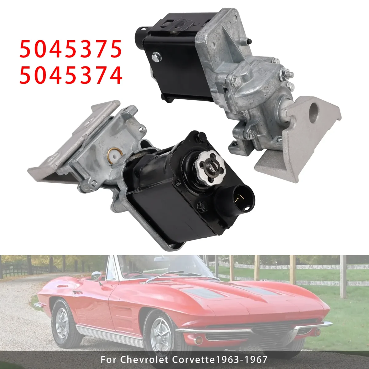 1963-1967 Chevrolet Corvette Left+Right Headlight Motor 4912583 5045375 - Bild 4