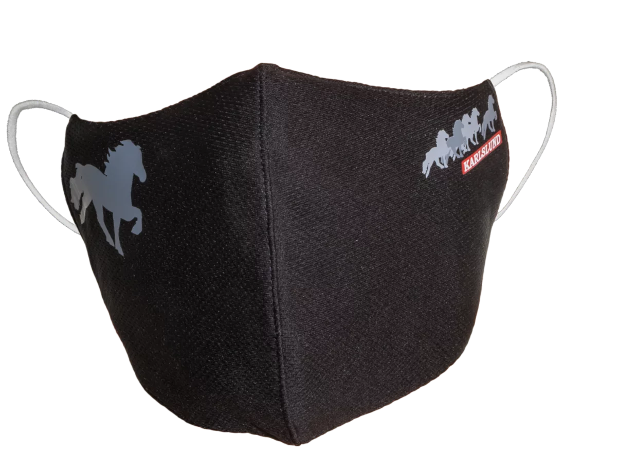 Ansiktsmask i tyg, Svart - Bild 3