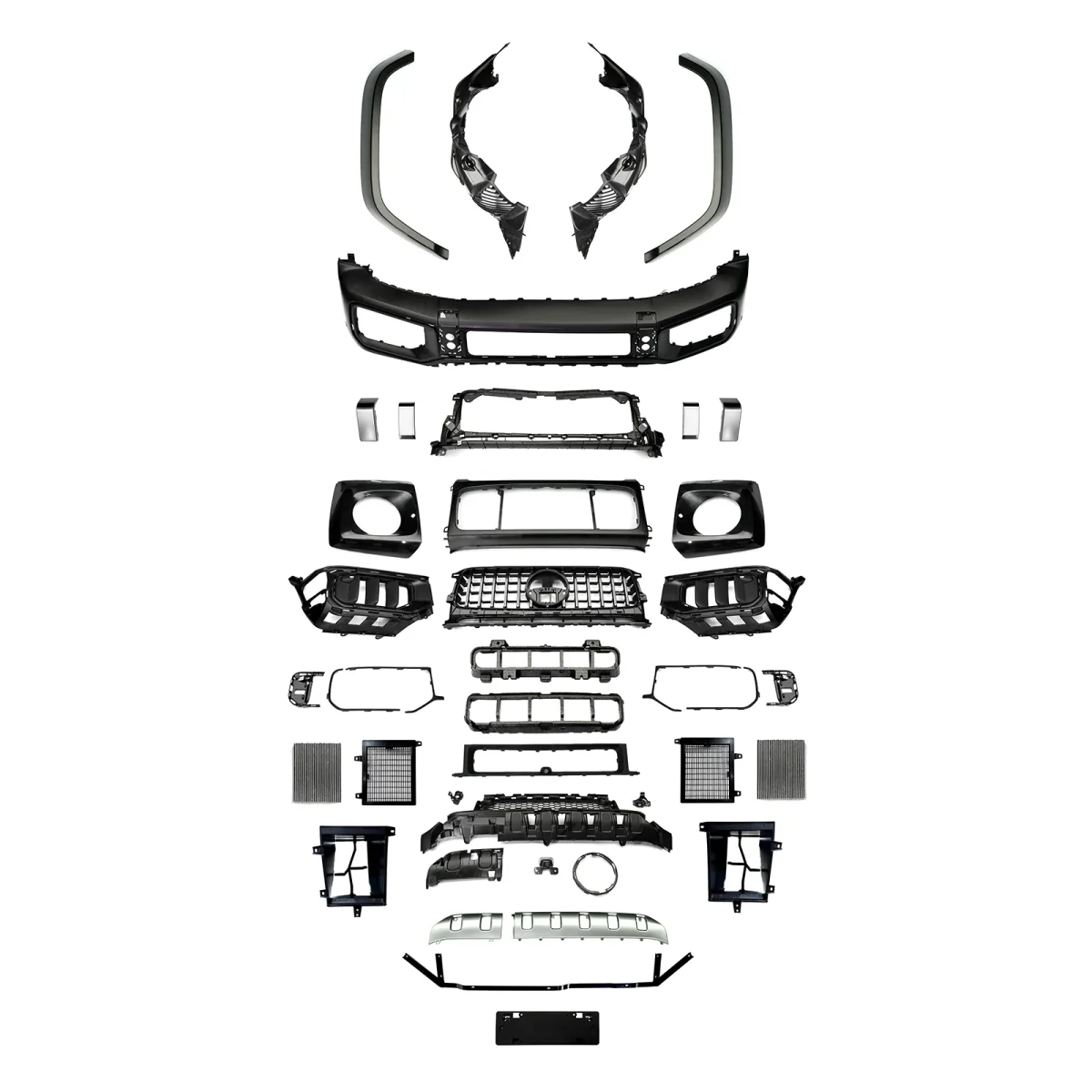 2025-2026 Body Mercedes Benz G-CLASS G450d G500 G550 G580 W465 Body Kit Bumper Upgrade To G63 AMG Style