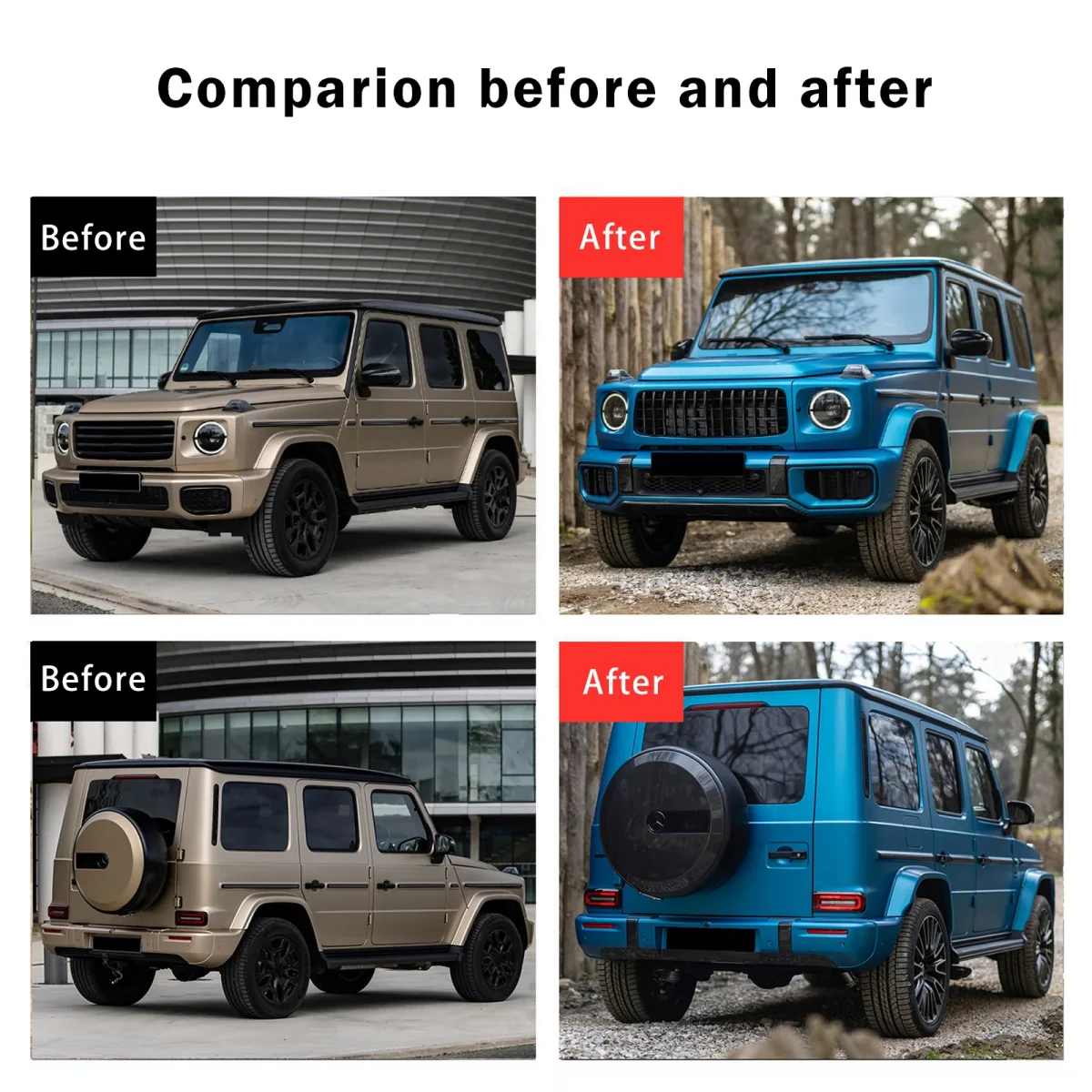 2025-2026 Body Mercedes Benz G-CLASS G450d G500 G550 G580 W465 Body Kit Bumper Upgrade To G63 AMG Style - Bild 3