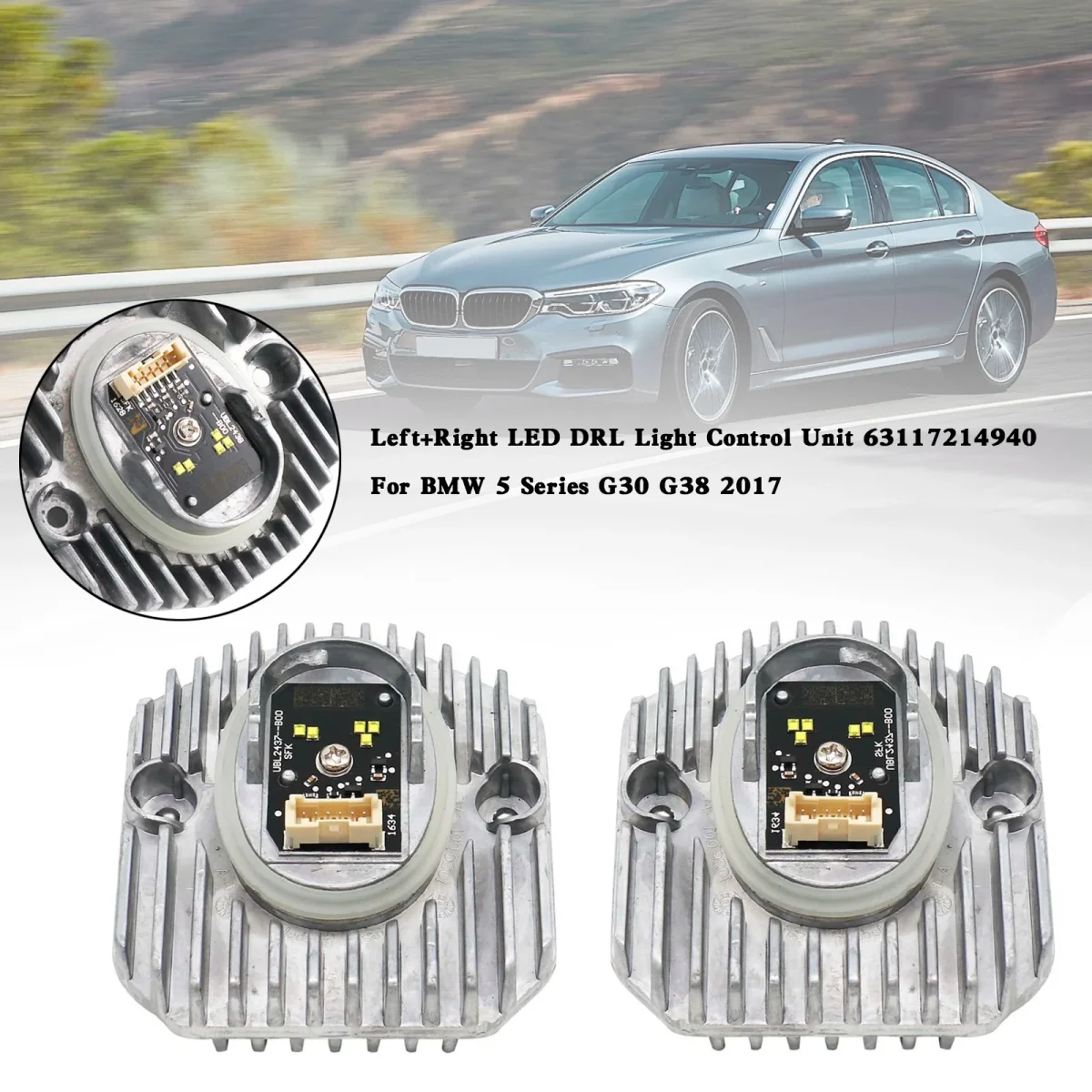 2x LED DRL Light Control Unit 63117214939/40 For BMW 5 Series G30 G38 2017- - Bild 3
