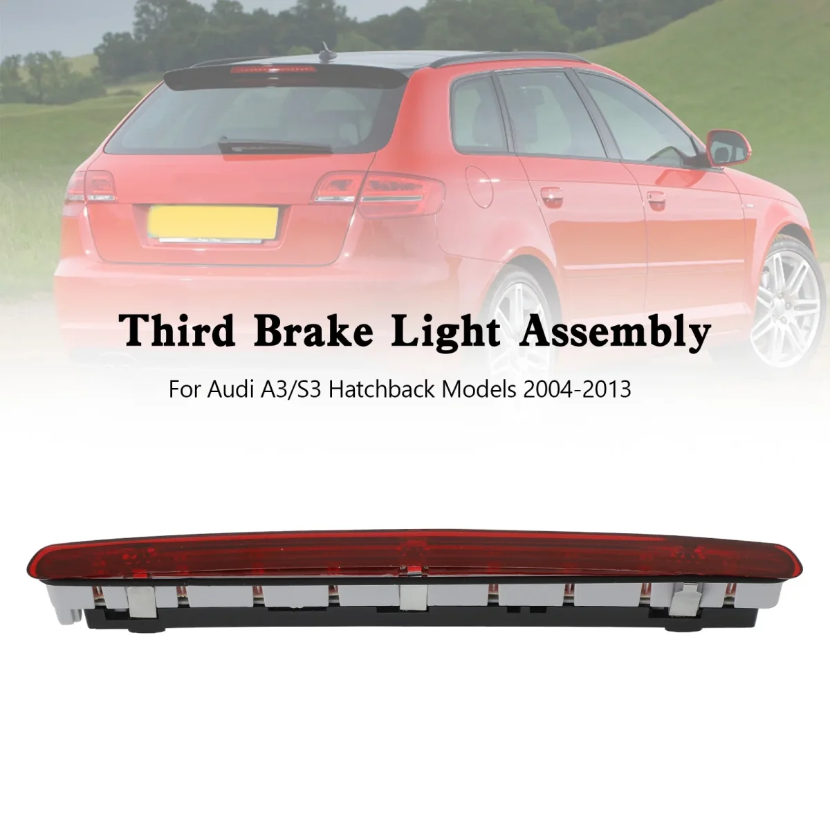 Red Third Brake Light 8P3945097 For Audi A3 S3 3 Door Hatchback 2004-2012