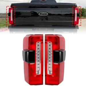 2023-2026 Ford F-250 F350 F450 Left + Right Pair LED Tail Light With Blind Spot PC3Z-13405-C PC3B-13B505-C PC3Z-13404-C