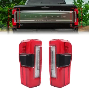 2023-2026 Ford F250 F350 F450 Super Duty Platinum / Limited Left+Right Pairt LED Tail Light With Blind Spot PC3Z-13404-C PC3Z-13405-C