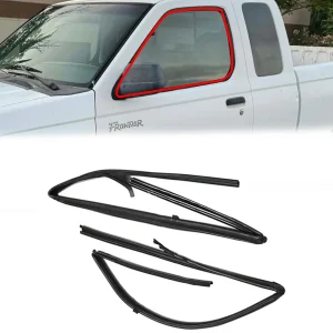 1998-2005 Nissan Frontier 2PCS Door Glass Run Rubbers 80331-2S400 80330-2S400 Weatherstrip Channel Seal Strip