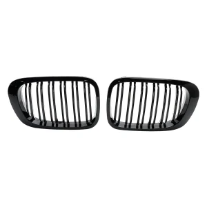 1999-2001 BMW 3 Series E46 Coupe Cabriolet Pre-Facelift Double Line Front Grill Gloss Black Grille