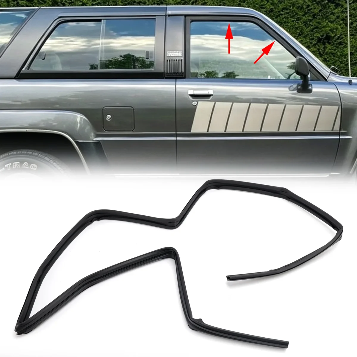 1985-1989 Toyota 4Runner No Vent Front Door Glass Run Channel 68141-89107 6814189107