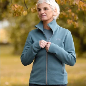 Wool Blend Full Zip, Stormy Weather Blue